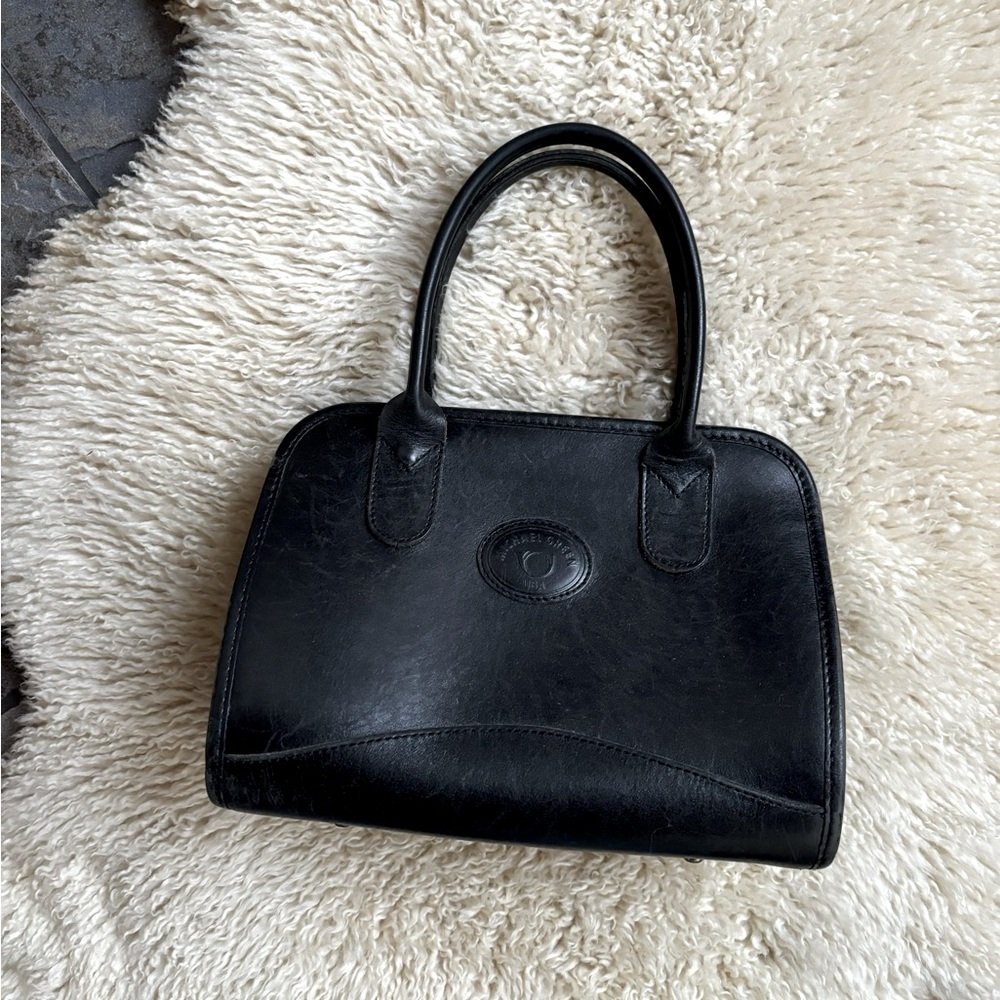 Vintage Michael Green Leather Satchel Handbag